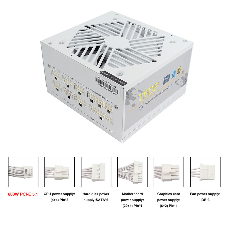 White 750w 850w 1000W 1200W Wa - огляд і ціна 1000W White Modular Power Supply